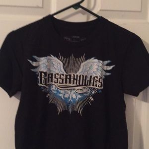 Bassaholic tee. Size large